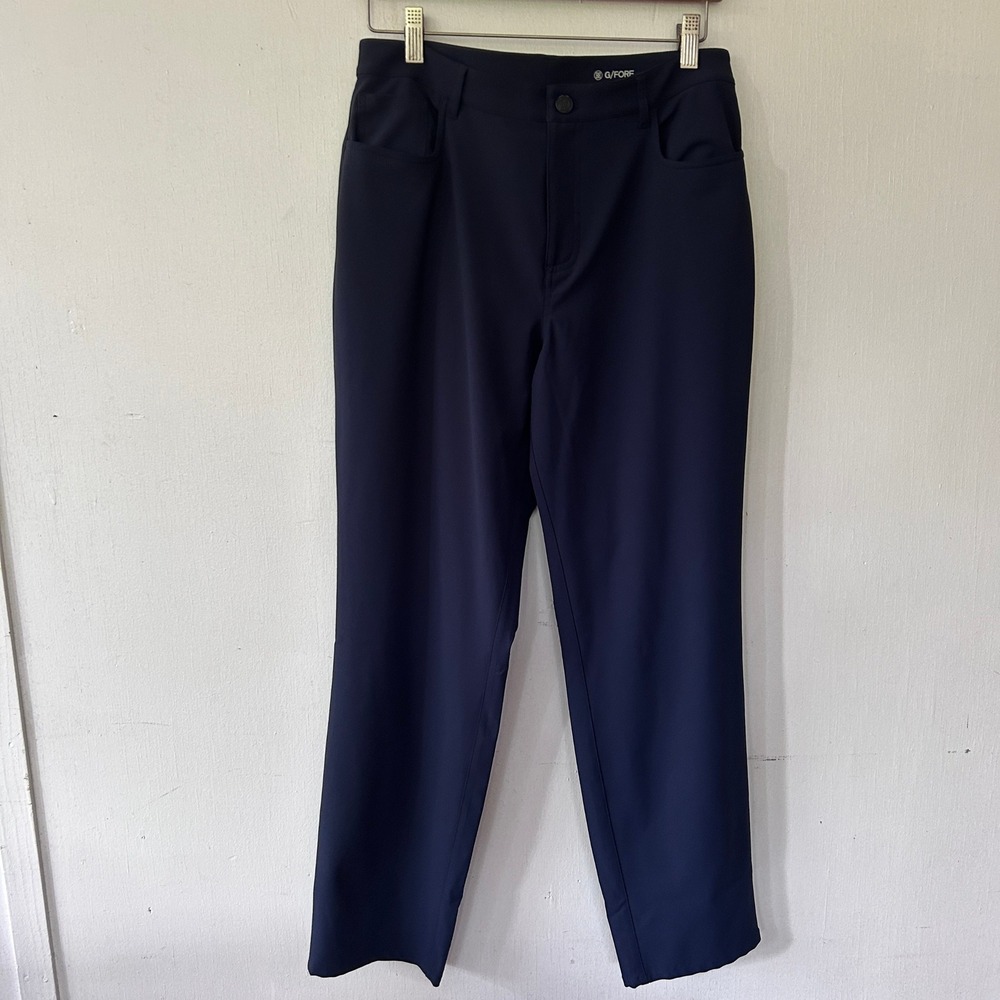 G/FORE Womens Navy Performance Stretch Golf Pants Straight Leg Size 8 Preppy